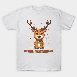 Oh Deer It's Christmas Reindeer T-Shirt